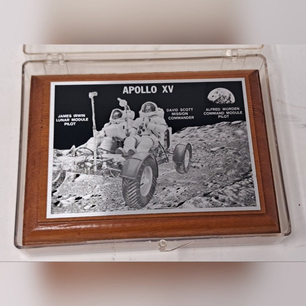 Count Down Inc. Apolo 15 Irwin And Scott In Lunar Rover Nasa 1972 Plaque